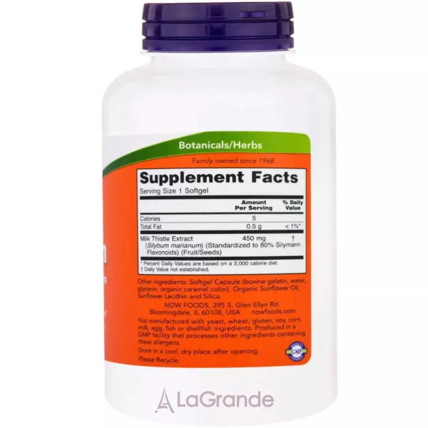 Now Foods Milk Thistle Extract 450mg �������� ���������� �������������� ���� 450 ��