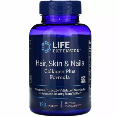 Life Extension Hair, Skin & Nails Collagen Plus Formula   ,     