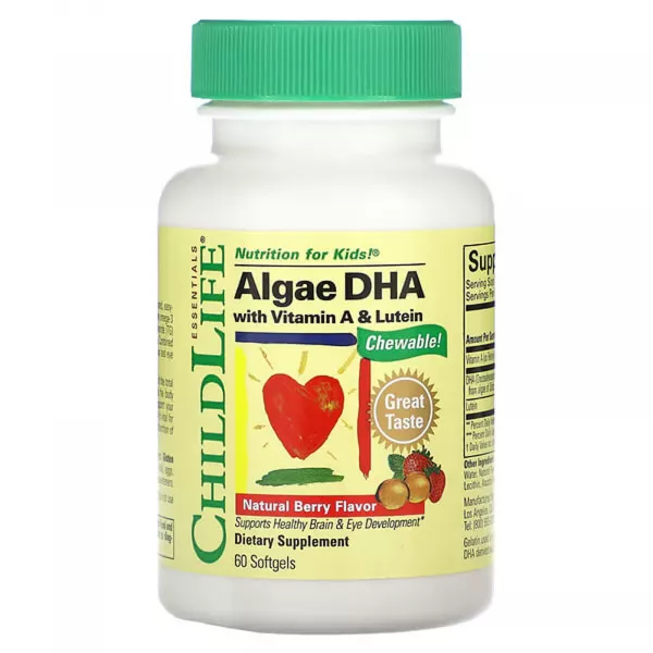 ChildLife Essentials Algae DHA with Vitamin A & Lutein ����������� ������� ��� ����� 