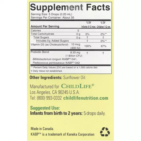 ChildLife Essentials InfantBiotics Probiotic Drops ���������� ��� ����� � ������