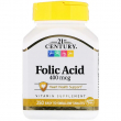 21st Century Folic Acid 400 mcg 250pcs