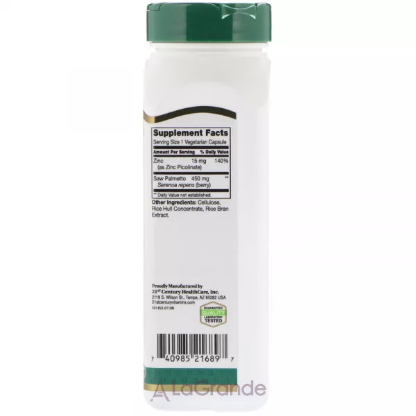 21st Century Saw Palmetto 450 mg ����������� ������� ��� ��������� �������� �������� 