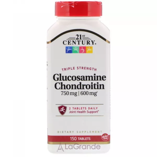 21st Century Glucosamine Chondroitin Triple Strength 750 mg/600 mg ����������� ������� ��� ��������� �������� 