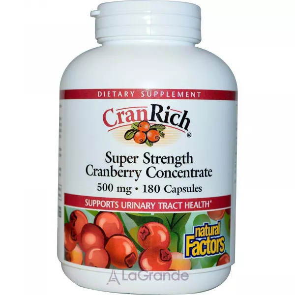 Natural Factors Cran Rich Super Strength Cranberry Concentrate 500 mg ���������� ��������� 500 ��