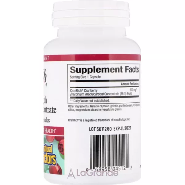 Natural Factors Cran Rich Super Strength Cranberry Concentrate 500 mg ���������� ��������� 500 ��