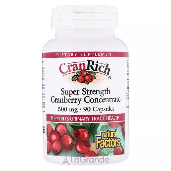 Natural Factors Cran Rich Super Strength Cranberry Concentrate 500 mg ���������� ��������� 500 ��