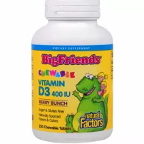 Natural Factors Big Friends Vitamin D3 10 mcg (400 IU) Berry Bunch ������� D3 10 ��� (400 ��) ������� ����