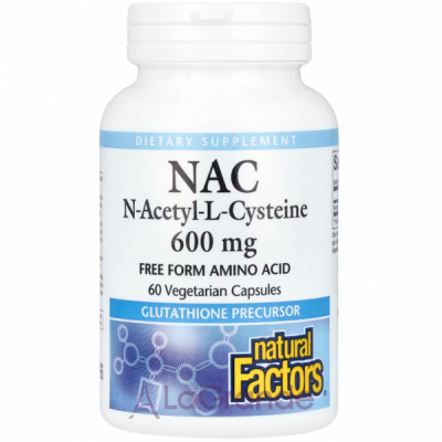 Natural Factors NAC N-Acetyl-L-Cysteine Amino Acid 600mg  600 