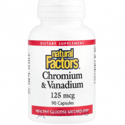Natural Factors Chromium & Vanadium 125mcg    125 