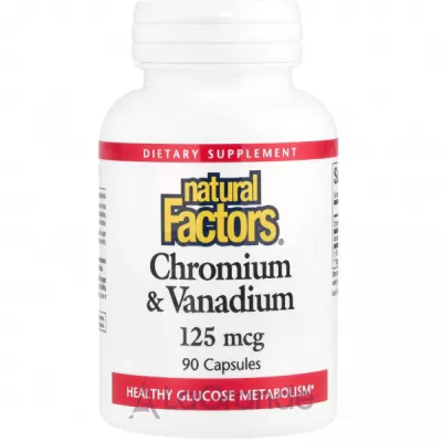 Natural Factors Chromium & Vanadium 125mcg    125 