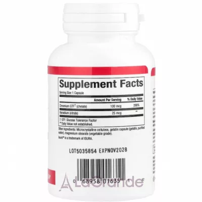 Natural Factors Chromium & Vanadium 125mcg    125 