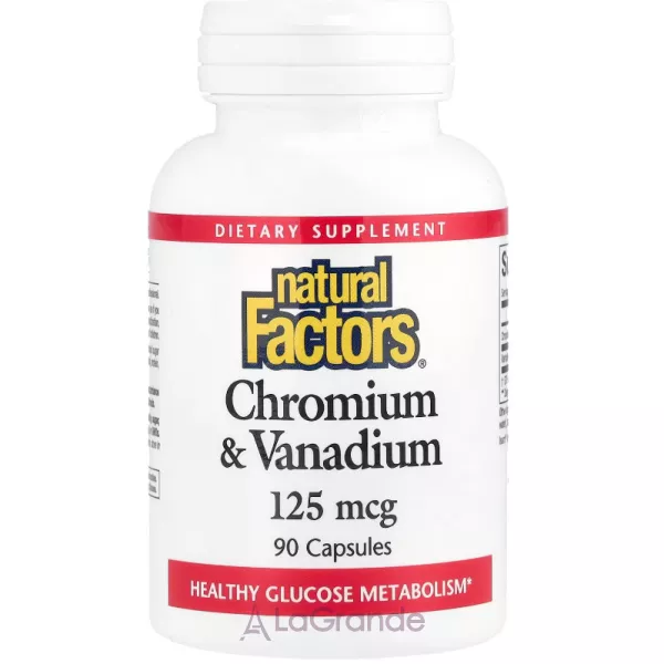 Natural Factors Chromium & Vanadium 125mcg ���� � ������� 125 ���