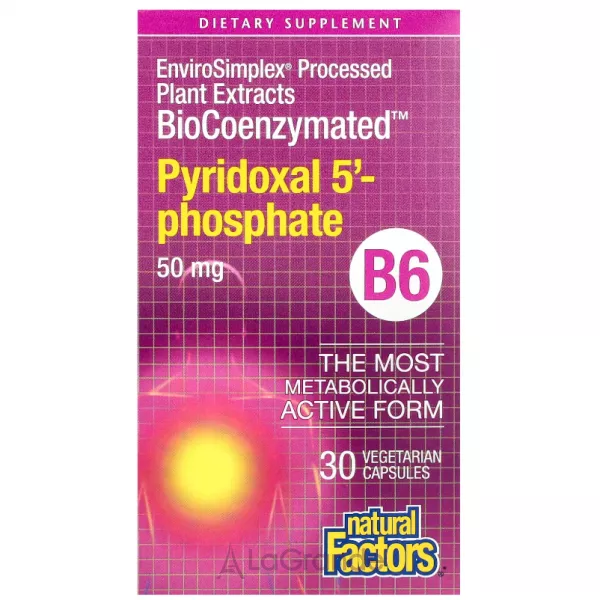Natural Factors BioCoenzymated Pyridoxal 5'-phosphate 50mg ³���� �6 ����������-5'-������ 50 ��