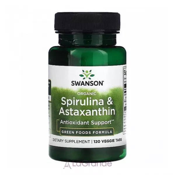 Swanson Organic Spirulina & Astaxanthin ĳ������ ������� 