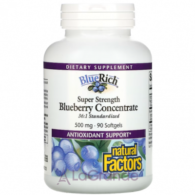 Natural Factors Super Strength BlueRich 500 mg   500 