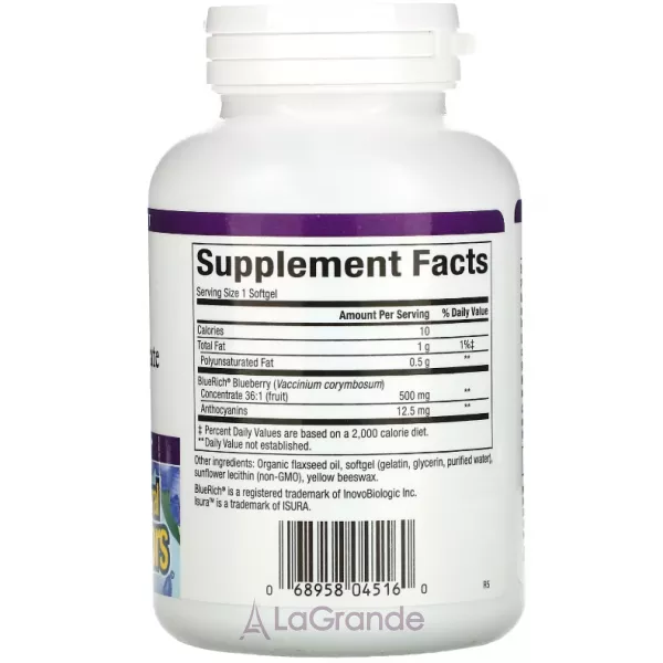 Natural Factors Super Strength BlueRich 500 mg ���������� ������ 500 ��
