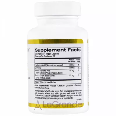 California Gold Nutrition Hyaluronic Acid Complex ĳ  