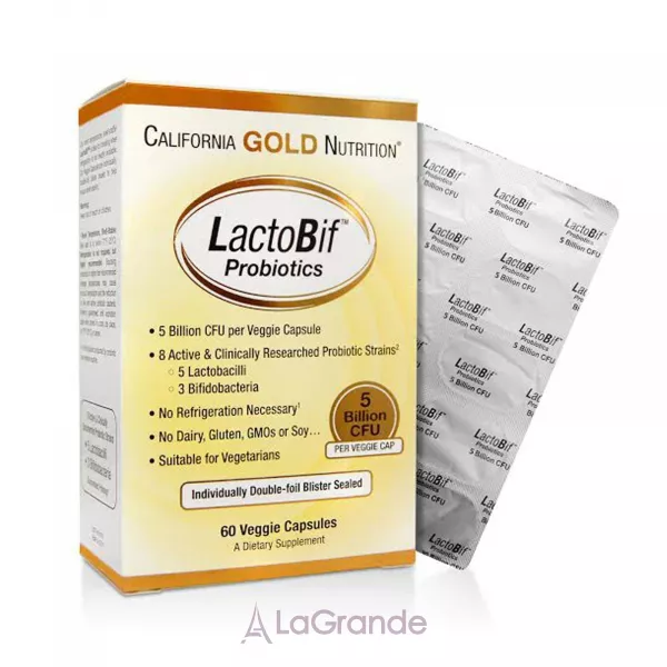 California Gold Nutrition LactoBif Probiotics ����������, 5 ���� ���