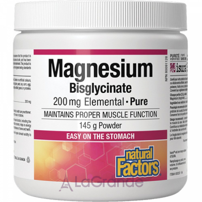Natural Factors Magnesium Bisglycinate 200mg ���������� ������ ������ 200 ��