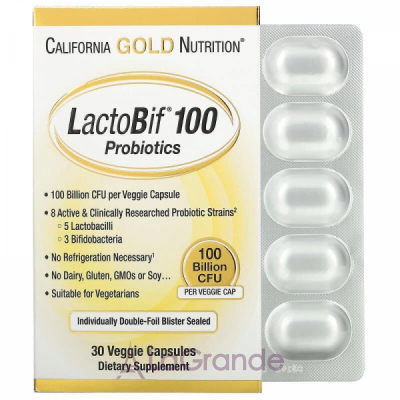 California Gold Nutrition LactoBif Probiotics , 100  