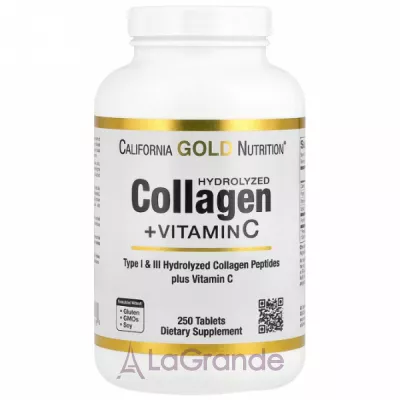 California Gold Nutrition Hydrolyzed Collagen + Vitamin C   