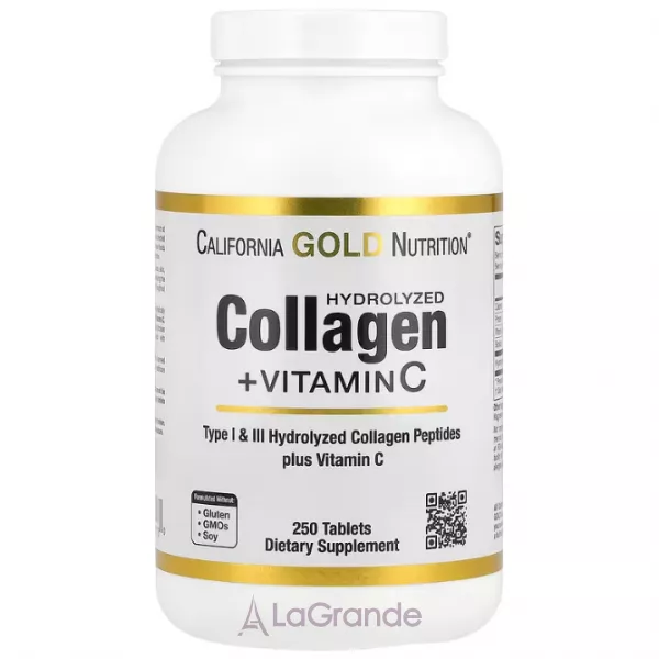 California Gold Nutrition Hydrolyzed Collagen + Vitamin C ����������� ������� 