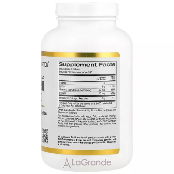 California Gold Nutrition Hydrolyzed Collagen + Vitamin C ����������� ������� 