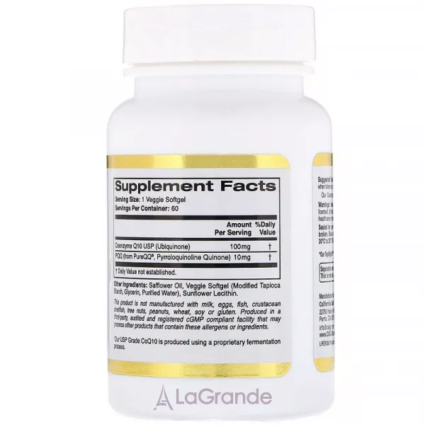 California Gold Nutrition CoQ10 with PQQ ����������� ������� 
