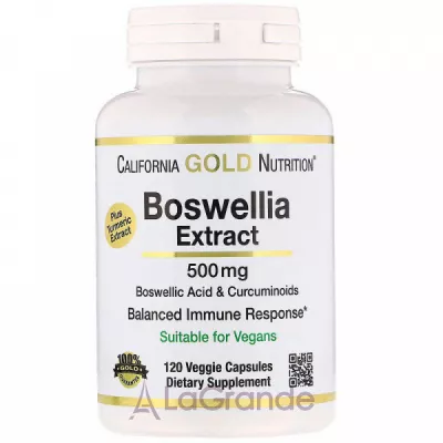 California Gold Nutrition Boswellia Extract Plus Turmeric Extract ĳ  
