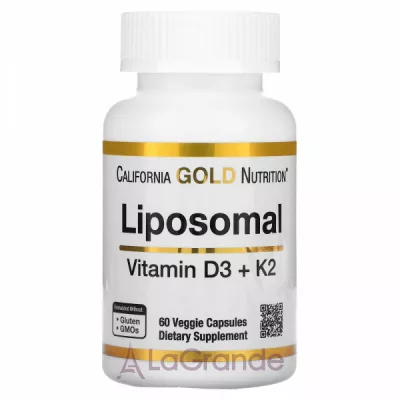 California Gold Nutrition Liposomal Vitamin D3+K2 ĳ  