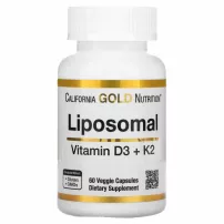 California Gold Nutrition Liposomal Vitamin D3+K2 ����������� ������� "������������� ������� D3 + K2"