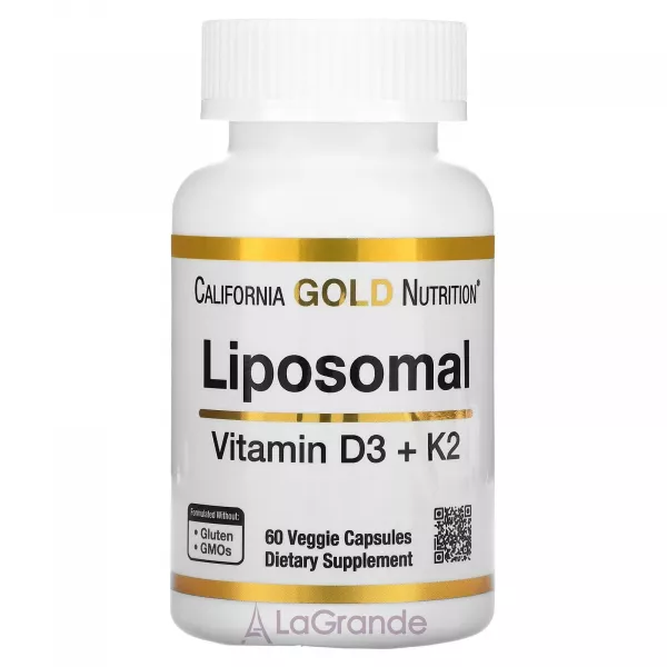 California Gold Nutrition Liposomal Vitamin D3+K2 ����������� ������� 