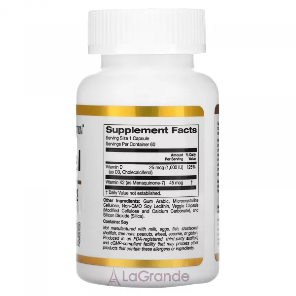 California Gold Nutrition Liposomal Vitamin D3+K2 ����������� ������� 