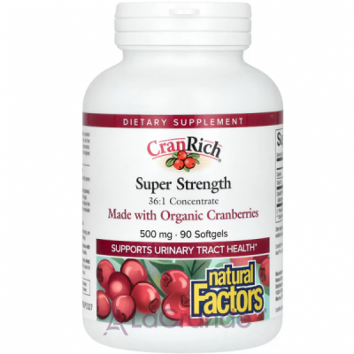 Natural Factors CranRich Super Strength Organic Cranberry Concentrate 500mg    500 