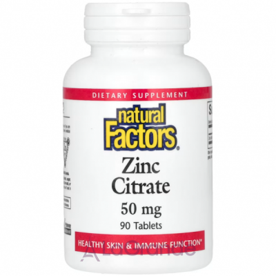 Natural Factors Zinc Citrate 50mg   50 