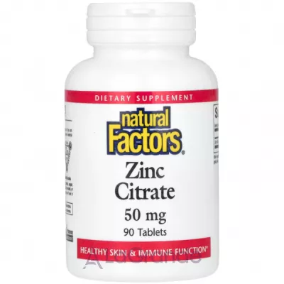Natural Factors Zinc Citrate 50mg   50 