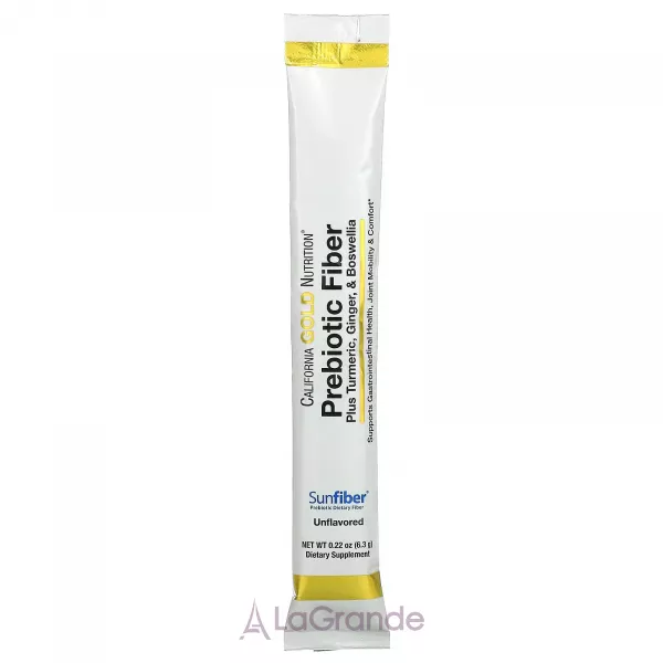 California Gold Nutrition Prebiotic Fiber Plus Turmeric, Ginger, & Boswellia ����������� ������� 