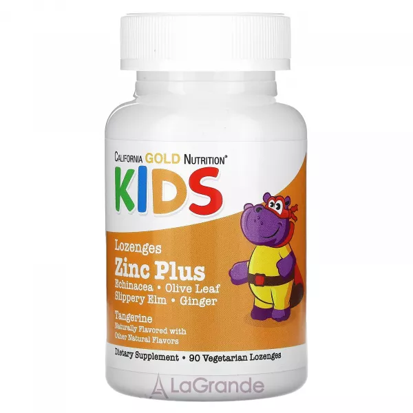 California Gold Nutrition Zinc Plus Lozenges For Children ����������� ������� ��� ��������� �������� ���������� 