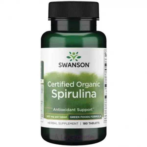 Swanson Certified Organic Spirulina 500mg ĳ������ ������� 