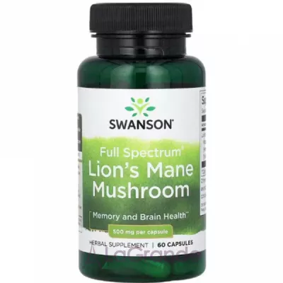 Swanson Lions Mane Mushroom 500mg ĳ  