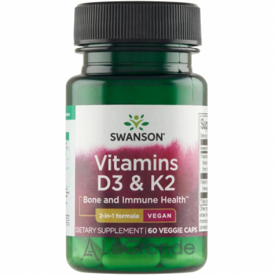 Swanson Vitamins D3 & K2 2000 Iu & 75mcg   