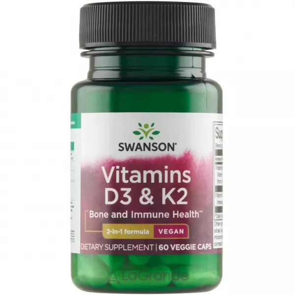 Swanson Vitamins D3 & K2 2000 Iu & 75mcg ĳ������ ������� 