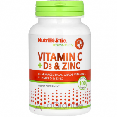 Nutribiotic Vitamin C+D3 & Zinc ³ C+D3  