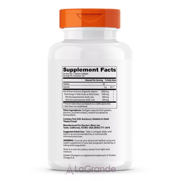 Doctor's Best Purified & Clear Omega 3 Fish Oil ����������� ������� 