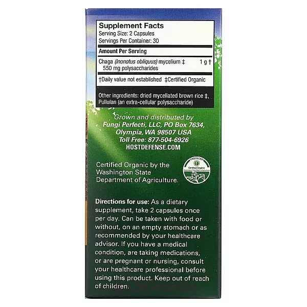 Fungi Perfecti Host Defense Mushrooms Chaga ����������� ������� 