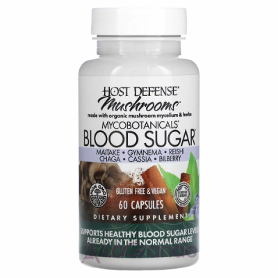 Fungi Perfecti Host Defense Mushrooms MycoBotanicals Blood Sugar     