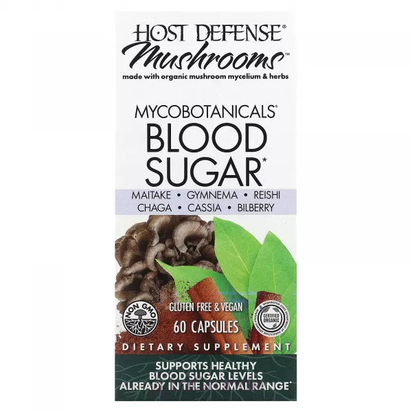 Fungi Perfecti Host Defense Mushrooms MycoBotanicals Blood Sugar ����� ��� ����������� ���� �����