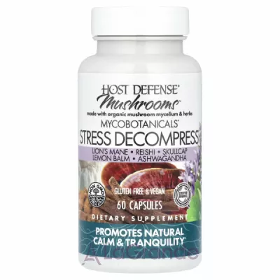 Fungi Perfecti Host Defense Mushrooms MycoBotanicals Stress Decompress   