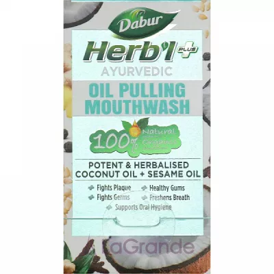 Dabur Herb'l Plus Ayurvedic Oil Pulling Mouthwash -   