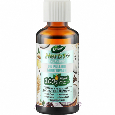 Dabur Herb'l Plus Ayurvedic Oil Pulling Mouthwash -   